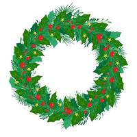 Christmas wreath. Decoration for a holiday vector