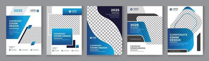 Creative profesional  annual report corporate book cover design bundle set vector