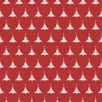 Red Christmas pattern with tress vector