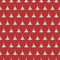 Red Christmas pattern with tress vector