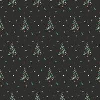 Christmas pattern with festive trees vector