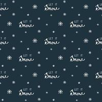 Let it snow Christmas pattern vector