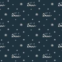 Let it snow Christmas pattern vector