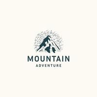 Mountain logo icon design template flat vector