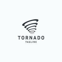 Tornado or hurricane logo icon design template flat vector