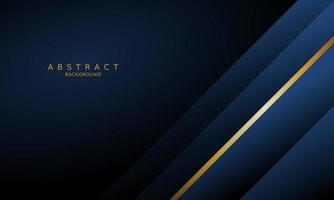 dark blue luxury premium background and gold line. vector