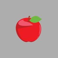 manzana roja sobre un fondo blanco vector