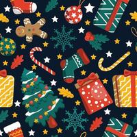 Christmas Holiday Seamless Pattern Background vector