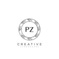 PZ Initial Letter Flower Logo Template Vector premium vector art
