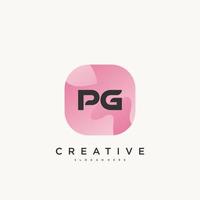 PG Initial Letter Colorful logo icon design template elements Vector Art