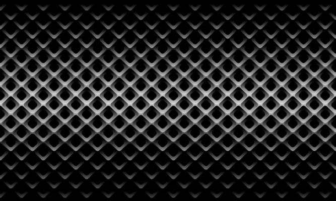 Abstract metal square mesh black shadow background texture vector