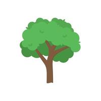 Flat tree icon illustration. Trees forest simple plant silhouette icon. Nature oak organic set design. vector