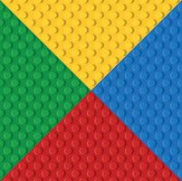 template of realistic colored plastic bricks. Construction blocks. It is easy to recolour. Just drop to swatches and enjoy. vector
