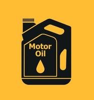 Plastic canister of motor, engine oil. Vector illustration, flat style.