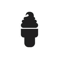 diseño de ilustración de icono de vector de plantilla de logotipo de helado