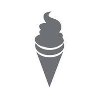 diseño de ilustración de icono de vector de plantilla de logotipo de helado