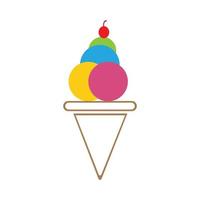 diseño de ilustración de icono de vector de plantilla de logotipo de helado