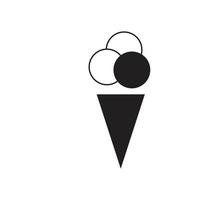 diseño de ilustración de icono de vector de plantilla de logotipo de helado