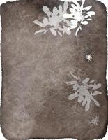 Grunge texture brown leather with floral pattern, isolated on white background. Vector illustration. Image tracing.