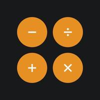 Calculater interface buttons vector