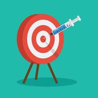 Vaccine and syringe injection to target dartboard vector