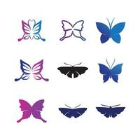 diseño de icono de mariposa de belleza vector