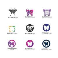 diseño de icono de mariposa de belleza vector