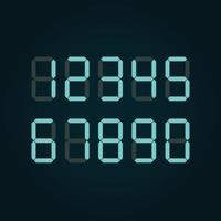 Digital number on black background vector