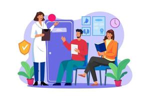 Waiting Room Illustration concept on white background vector