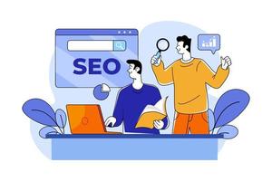 Search Engine Optimization Illustration concept on white background vector