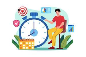 Time management Illustration concept on white background vector