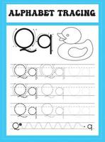 Alphabet Letter Tracing vector