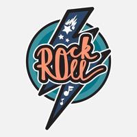 letras de rock and roll vector