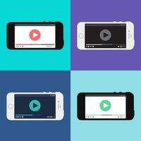 Web Template of Smartphone Video Form vector