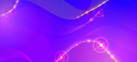 Purple Wave and Lines Background vector