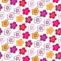 Vetor floral colorful pattern on a white background vector