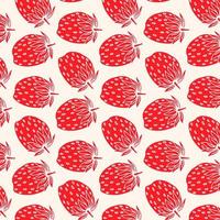 organic fruits or vegetarian food. bright vector pattern with strawberries.