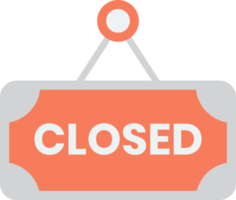 closed letter sign illustration in minimal style png