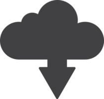 descarga e ilustración en la nube en un estilo minimalista png