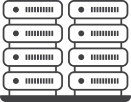 ilustração de dispositivo de servidor em estilo minimalista png