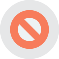 illustration de signe d'interdiction dans un style minimal png