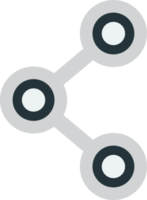Links and connections illustration in minimal style png