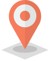 Location pin illustration in minimal style png
