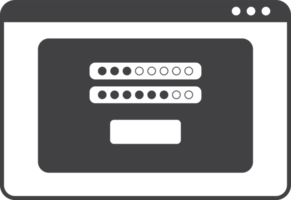 illustration de l'écran de connexion dans un style minimal png