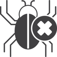 ilustração de bug em estilo minimalista png