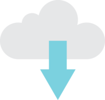 Download and Cloud illustration in minimal style png