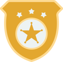 police badge illustration in minimal style png