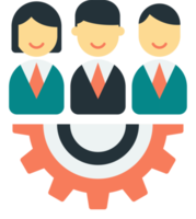 company and team illustration in minimal style png