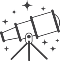 ilustración de binoculares de estrellas en estilo minimalista png