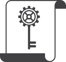 contract paper and keys illustration in minimal style png